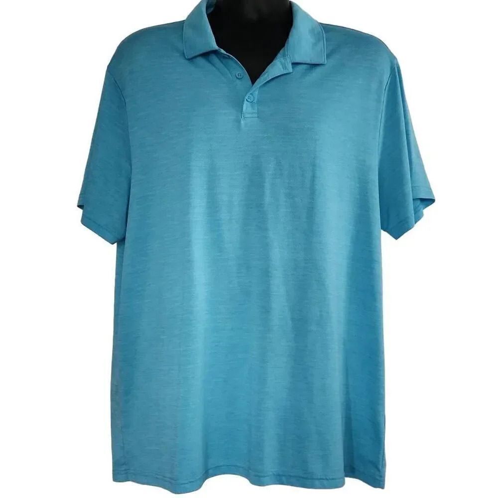 Old Navy Active Mens Size XXL Aqua Dri-Fit Core Short Sleeve Polo Shirt